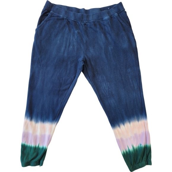 Wildfox Woman’s Hombré Print Navy Sweatpants size XXL - Picture 1 of 10